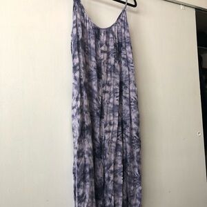 Tie dye print romper jumpsuit